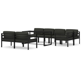 vidaXL 8-tlg. Garten-Lounge-Set mit Kissen Aluminium Anthrazit