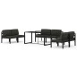 vidaXL 7-tlg. Garten-Lounge-Set mit Kissen Aluminium Anthrazit vidaXL 7-tlg. Garten-Lounge-Set mit Kissen Aluminium Anthrazit
