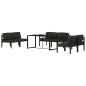 vidaXL 7-tlg. Garten-Lounge-Set mit Kissen Aluminium Anthrazit vidaXL 7-tlg. Garten-Lounge-Set mit Kissen Aluminium Anthrazit