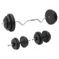 vidaXL Curlhantel und Kurzhantel mit Gewichten 60 kg vidaXL Curlhantel und Kurzhantel mit Gewichten 60 kg