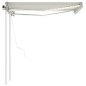 vidaXL Markise Automatisch mit LED & Windsensor 3x2,5 cm Creme vidaXL Markise Automatisch mit LED & Windsensor 3x2,5 cm Creme