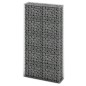 vidaXL Gabionenwand mit Glassteinen und LED-Lampe 100x30x150 cm