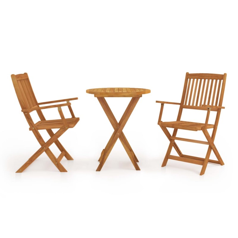 vidaXL 3-tlg. Bistro-Set Klappbar Massivholz Akazie vidaXL 3-tlg. Bistro-Set Klappbar Massivholz Akazie