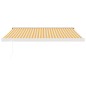 vidaXL Markise Einziehbar Gelb und Weiß 3x2,5 m Stoff und Aluminium vidaXL Markise Einziehbar Gelb und Weiß 3x2,5 m Stoff und Aluminium