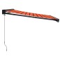 vidaXL Markise Einziehbar Orange und Braun 3,5x2,5 m Stoff & Aluminium vidaXL Markise Einziehbar Orange und Braun 3,5x2,5 m Stoff & Aluminium