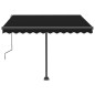 Gelenkarmmarkise mit LED 300x250 cm Anthrazit Gelenkarmmarkise mit LED 300x250 cm Anthrazit