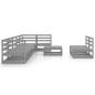 vidaXL 9-tlg. Garten-Lounge-Set Grau Massivholz Kiefer