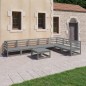 vidaXL 8-tlg. Garten-Lounge-Set Grau Kiefer Massivholz vidaXL 8-tlg. Garten-Lounge-Set Grau Kiefer Massivholz