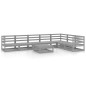 vidaXL 8-tlg. Garten-Lounge-Set Grau Kiefer Massivholz vidaXL 8-tlg. Garten-Lounge-Set Grau Kiefer Massivholz