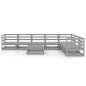 vidaXL 8-tlg. Garten-Lounge-Set Grau Kiefer Massivholz vidaXL 8-tlg. Garten-Lounge-Set Grau Kiefer Massivholz