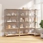 vidaXL Regale mit 5 Böden 3 Stk. Silbern Stahl & Holzwerkstoff vidaXL Regale mit 5 Böden 3 Stk. Silbern Stahl & Holzwerkstoff
