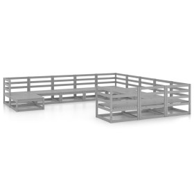 vidaXL 12-tlg. Garten-Lounge-Set Massivholz Kiefer