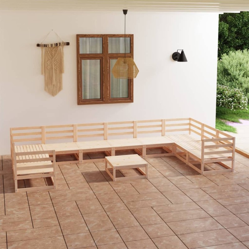 vidaXL 11-tlg. Garten-Lounge-Set Massivholz Kiefer vidaXL 11-tlg. Garten-Lounge-Set Massivholz Kiefer