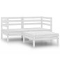 vidaXL 3-tlg. Garten-Lounge-Set Weiß Kiefer Massivholz vidaXL 3-tlg. Garten-Lounge-Set Weiß Kiefer Massivholz