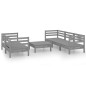 vidaXL 6-tlg. Garten-Lounge-Set Grau Kiefer Massivholz vidaXL 6-tlg. Garten-Lounge-Set Grau Kiefer Massivholz