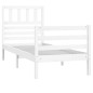 vidaXL Massivholzbett Weiß 90x190 cm vidaXL Massivholzbett Weiß 90x190 cm