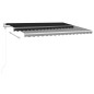 vidaXL Markise Manuell Einziehbar mit LED 4x3 m Anthrazit vidaXL Markise Manuell Einziehbar mit LED 4x3 m Anthrazit