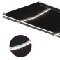 vidaXL Markise Manuell Einziehbar mit LED 4x3 m Anthrazit vidaXL Markise Manuell Einziehbar mit LED 4x3 m Anthrazit