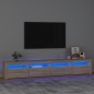 vidaXL TV-Schrank mit LED-Leuchten Sonoma-Eiche 240x35x40 cm vidaXL TV-Schrank mit LED-Leuchten Sonoma-Eiche 240x35x40 cm