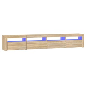 vidaXL TV-Schrank mit LED-Leuchten Sonoma-Eiche 240x35x40 cm