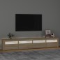 vidaXL TV-Schrank mit LED-Leuchten Sonoma-Eiche 240x35x40 cm vidaXL TV-Schrank mit LED-Leuchten Sonoma-Eiche 240x35x40 cm