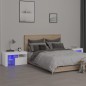 vidaXL Nachttische 2 Stk. mit LED-Leuchten Weiß 70x36,5x40 cm vidaXL Nachttische 2 Stk. mit LED-Leuchten Weiß 70x36,5x40 cm