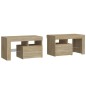 vidaXL Nachttische 2 Stk. mit LED-Leuchten Sonoma-Eiche 70x36,5x40 cm vidaXL Nachttische 2 Stk. mit LED-Leuchten Sonoma-Eiche 70x36,5x40 cm