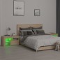 vidaXL Nachttische 2 Stk. mit LED-Leuchten Sonoma-Eiche 70x36,5x40 cm vidaXL Nachttische 2 Stk. mit LED-Leuchten Sonoma-Eiche 70x36,5x40 cm