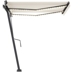 Automatische Markise mit LED & Windsensor 350x250 cm Creme