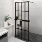 vidaXL Duschwand mit Ablage für Walk-In-Dusche Schwarz 100x195 cm ESG vidaXL Duschwand mit Ablage für Walk-In-Dusche Schwarz 100x195 cm ESG