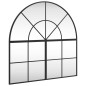 vidaXL Wandspiegel Schwarz 80x80 cm Gewölbt Eisen vidaXL Wandspiegel Schwarz 80x80 cm Gewölbt Eisen
