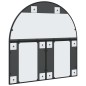 vidaXL Wandspiegel Schwarz 80x80 cm Gewölbt Eisen vidaXL Wandspiegel Schwarz 80x80 cm Gewölbt Eisen