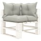 vidaXL 6-tlg. Garten-Lounge-Set Paletten mit Kissen in Taupe Holz vidaXL 6-tlg. Garten-Lounge-Set Paletten mit Kissen in Taupe Holz