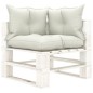 vidaXL Garten-Palettensofa 4-Sitzer mit Kissen in Beige Holz vidaXL Garten-Palettensofa 4-Sitzer mit Kissen in Beige Holz