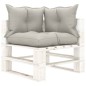 vidaXL 6-tlg. Garten-Lounge-Set Paletten mit Kissen in Taupe Holz vidaXL 6-tlg. Garten-Lounge-Set Paletten mit Kissen in Taupe Holz