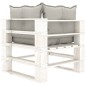 vidaXL 6-tlg. Garten-Lounge-Set Paletten mit Kissen in Taupe Holz vidaXL 6-tlg. Garten-Lounge-Set Paletten mit Kissen in Taupe Holz