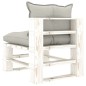 vidaXL 6-tlg. Garten-Lounge-Set Paletten mit Kissen in Taupe Holz vidaXL 6-tlg. Garten-Lounge-Set Paletten mit Kissen in Taupe Holz