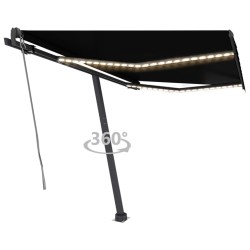 Automatische Markise mit LED & Windsensor 350x250 cm Anthrazit