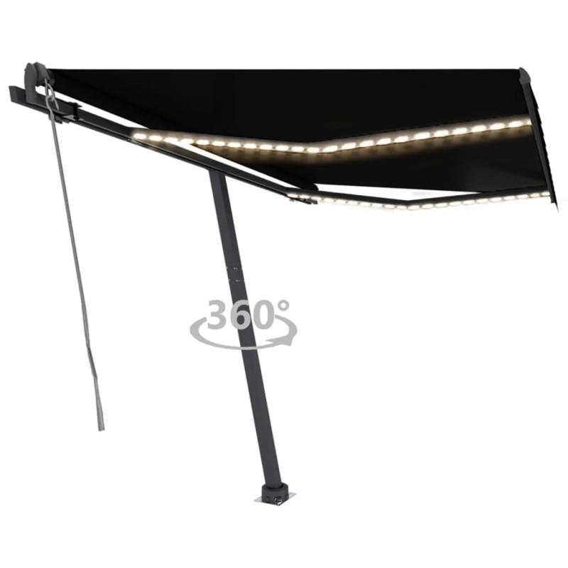 Automatische Markise mit LED & Windsensor 350x250 cm Anthrazit Automatische Markise mit LED & Windsensor 350x250 cm Anthrazit