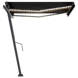 Automatische Markise mit LED & Windsensor 350x250 cm Anthrazit