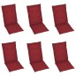 vidaXL Klappbare Gartenstühle 6 Stk. mit Auflagen Massivholz Akazie vidaXL Klappbare Gartenstühle 6 Stk. mit Auflagen Massivholz Akazie