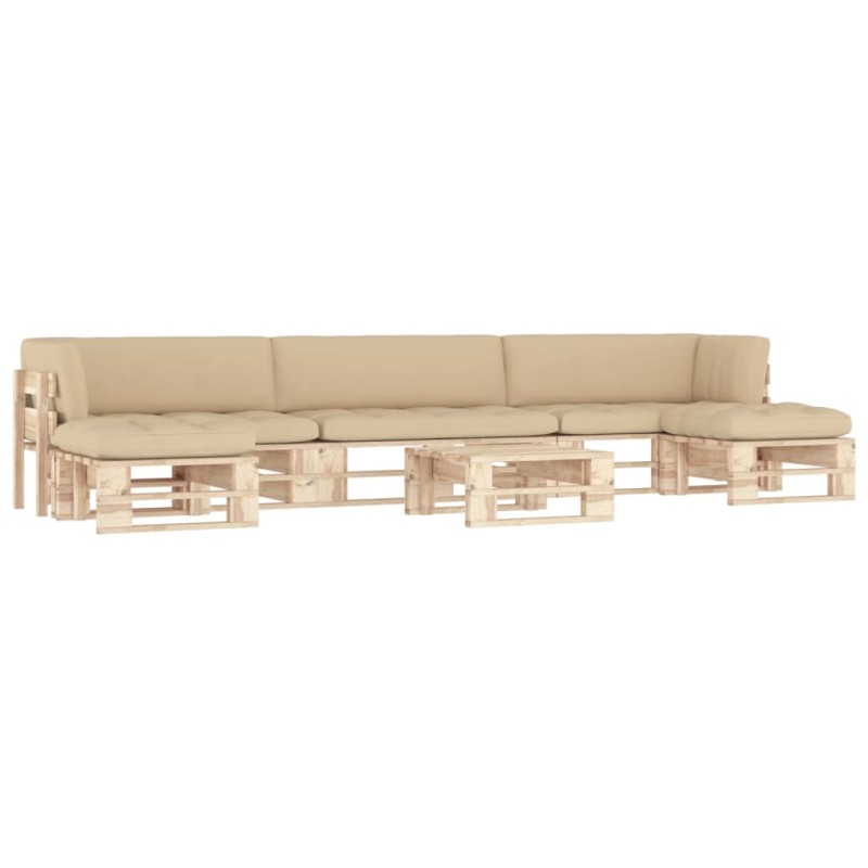 vidaXL 6-tlg. Paletten-Lounge-Set mit Kissen Imprägniertes Kiefernholz vidaXL 6-tlg. Paletten-Lounge-Set mit Kissen Imprägniertes Kiefernholz