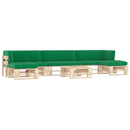 vidaXL 6-tlg. Paletten-Lounge-Set mit Kissen Imprägniertes Kiefernholz