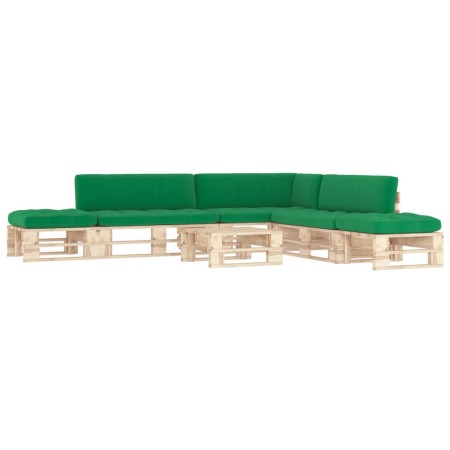 vidaXL 6-tlg. Paletten-Lounge-Set mit Kissen Imprägniertes Kiefernholz