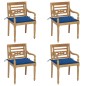 vidaXL Batavia-Stühle mit Kissen 4 Stk. Massivholz Teak vidaXL Batavia-Stühle mit Kissen 4 Stk. Massivholz Teak