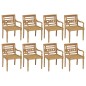 vidaXL Batavia-Stühle mit Kissen 8 Stk. Massivholz Teak vidaXL Batavia-Stühle mit Kissen 8 Stk. Massivholz Teak