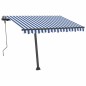 Gelenkarmmarkise mit LED 300x250 cm Blau und Weiß Gelenkarmmarkise mit LED 300x250 cm Blau und Weiß