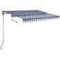 Gelenkarmmarkise mit LED 300x250 cm Blau und Weiß Gelenkarmmarkise mit LED 300x250 cm Blau und Weiß