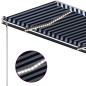 Gelenkarmmarkise mit LED 300x250 cm Blau und Weiß Gelenkarmmarkise mit LED 300x250 cm Blau und Weiß
