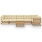 vidaXL 7-tlg. Garten-Lounge-Set mit Kissen Kiefer Massivholz vidaXL 7-tlg. Garten-Lounge-Set mit Kissen Kiefer Massivholz